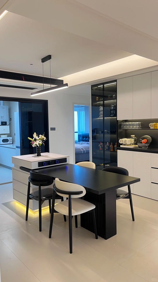 厅餐桌入住后我却真香了！小户型这么装太绝PG麻将胡了试玩平台老公不听劝非要拆了餐